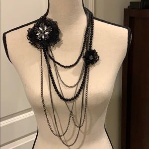 Black Long Necklace
